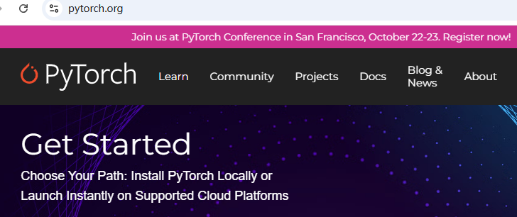 pytorch的官网